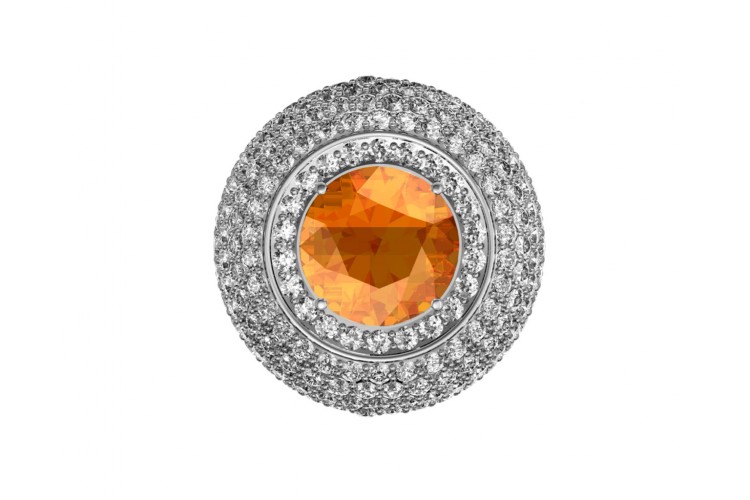 Amira Citrine & Diamond Cocktail Ring